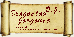 Dragoslav Jorgović vizit kartica